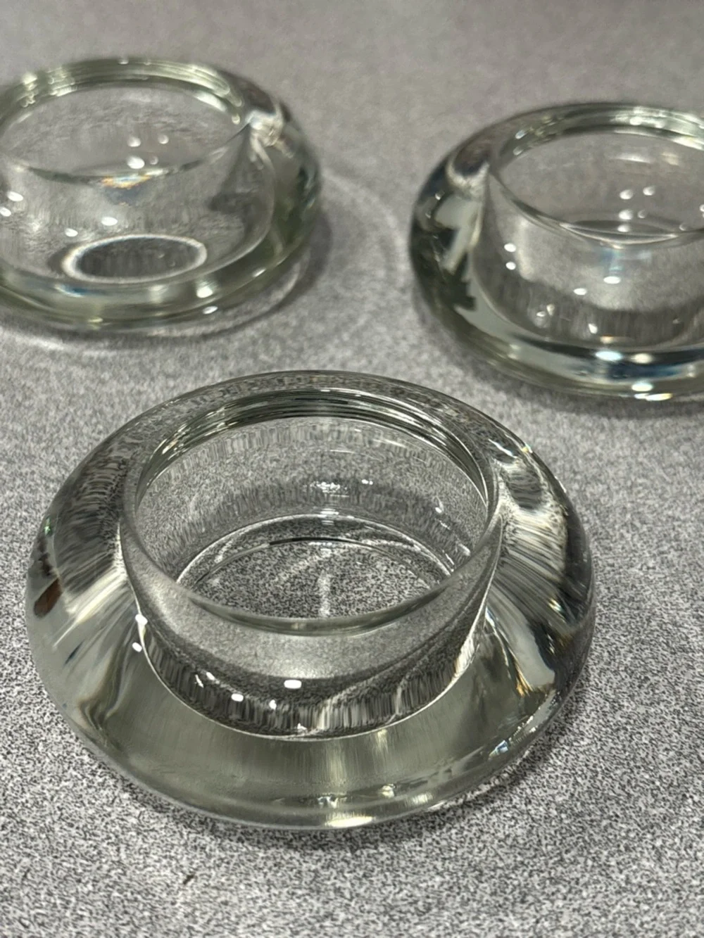 Clear Glass Tealight Holder - Modern Glass Candle Cup